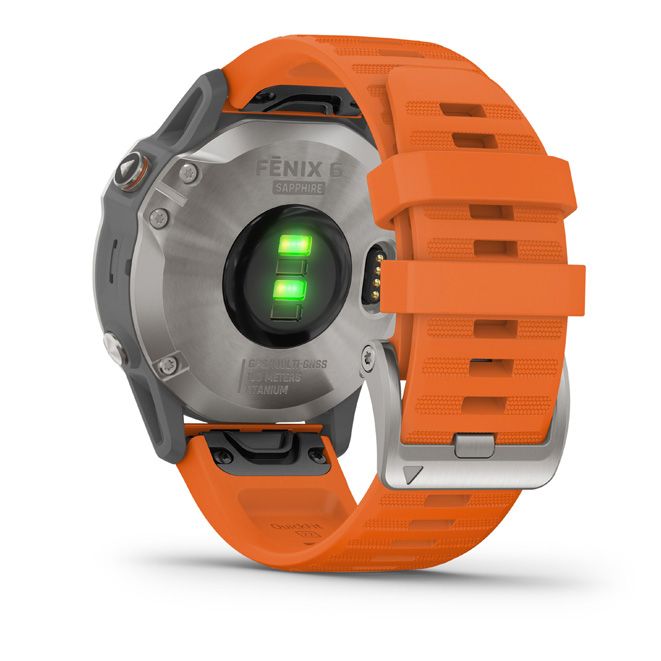 Garmin Fenix 6 Sapphire Grey with Orange Band