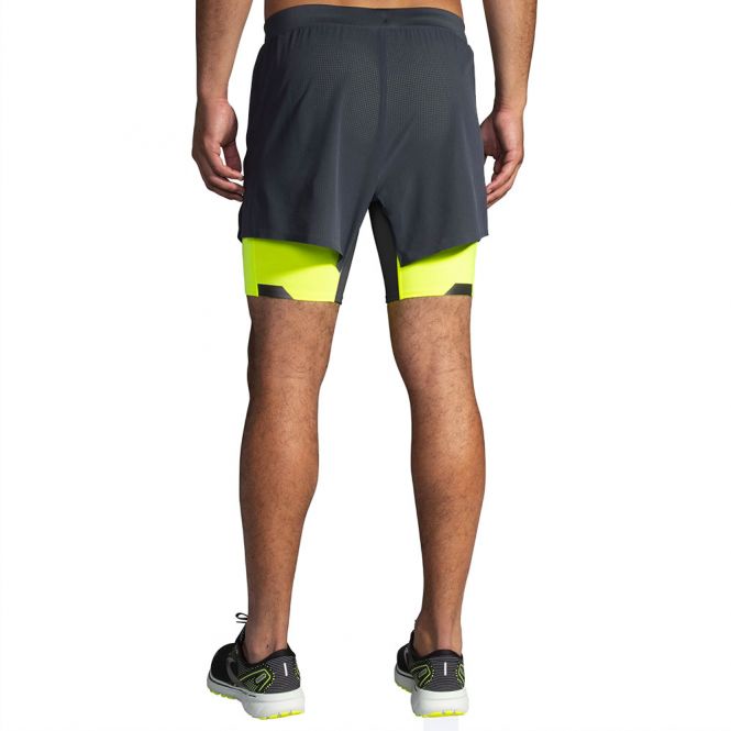 Brooks Run Visible 5 Inch 2-in-1 Short heren