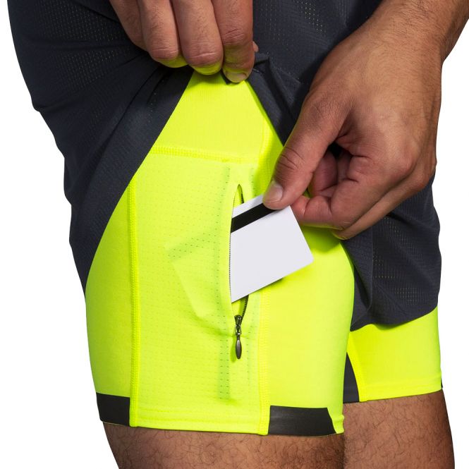 Brooks Run Visible 5 Inch 2-in-1 Short heren