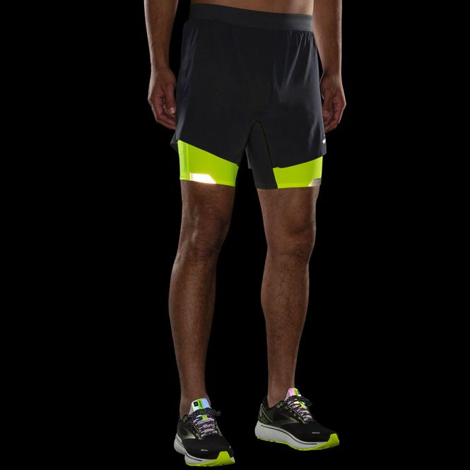 Brooks Run Visible 5 Inch 2-in-1 Short heren