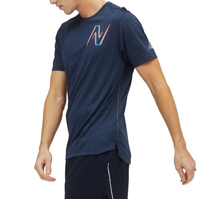 New Balance Graphic Impact Run Short Sleeve heren