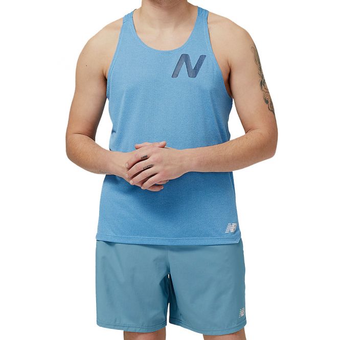 New Balance Graphic Impact Run Singlet heren