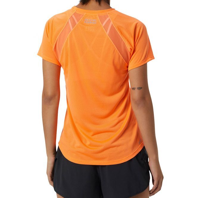 New Balance Printed Impact Run Short Sleeve dames