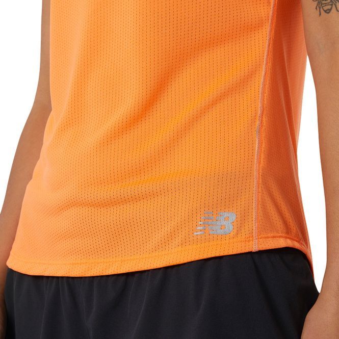 New Balance Printed Impact Run Short Sleeve dames