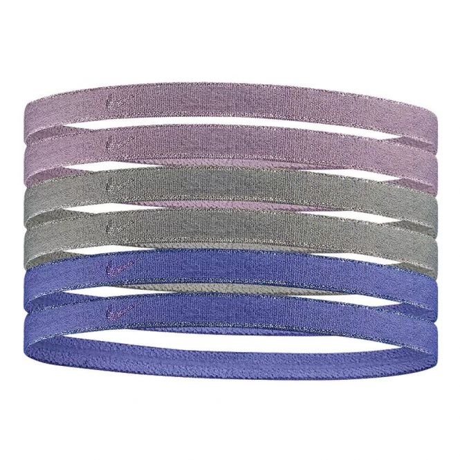 Nike Swoosh Sport Headbands 6 Pack Metallic