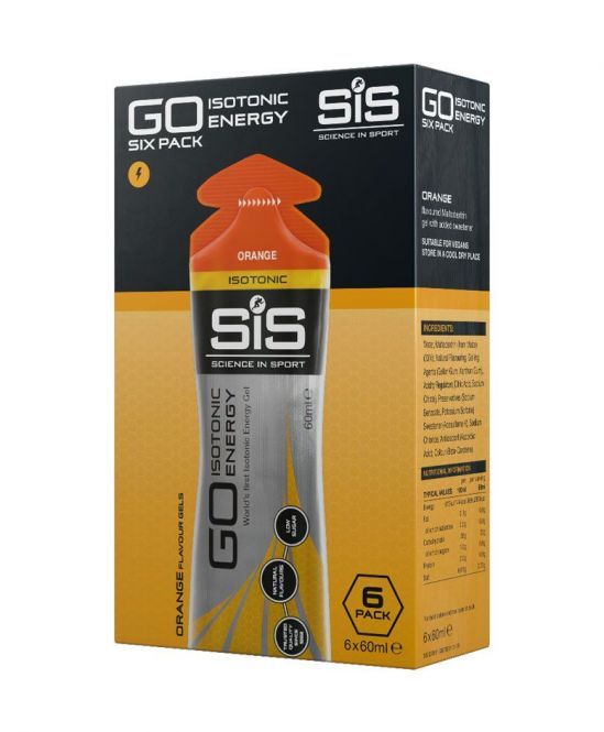 SIS GO Isotonic Energy Gel Pack Orange 6 x 60ml 