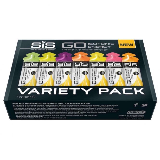 SIS GO Isotonic Energy Gel Variety Pack 7 x 60ml