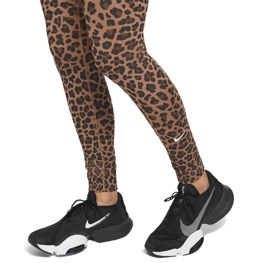 Nike Legging Dames - Zwart/Bruin - Maat L