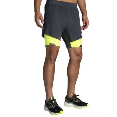 Brooks Run Visible 5 Inch 2-in-1 Short heren
