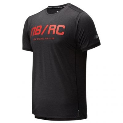 New Balance Printed Impact Run Short Sleeve heren