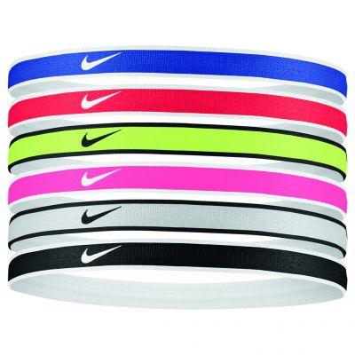 Nike Swoosh Tipped Sport Headbands 6 Pack