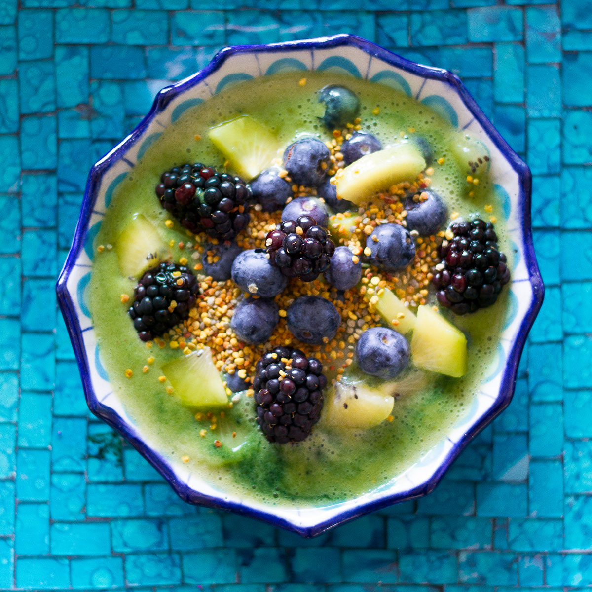 Smoothie bowl met maca en spirulina