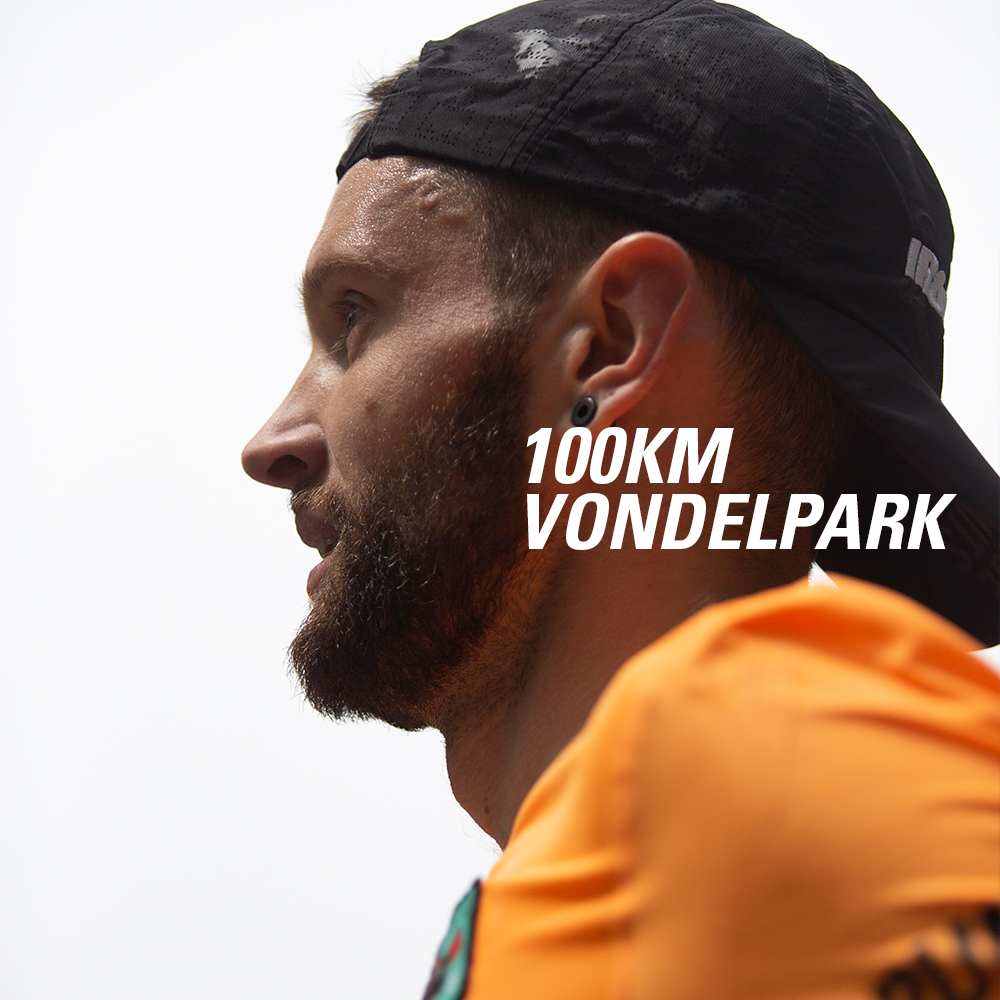 Jake Catterall 100km in het Vondelpark